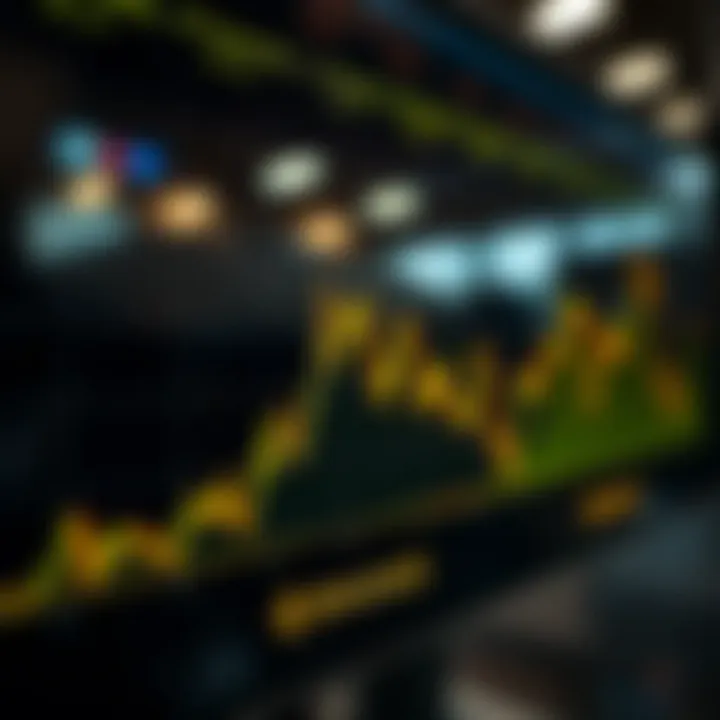 Graph depicting cryptocurrency market trends and volatility